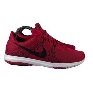 Nike Flex Fury Red Lace Up Athletic Running Shoes Sneakers Men's Size 9